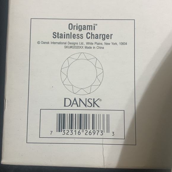 DANSK Origami Stainless Steel Charger / Plate BRAND NEW!!! - Picture 4 of 9